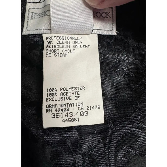 Jessica McClintock for Gunne Sax Vintage Black Strapless Formal Dress Size 9/10 - Picture 7 of 10